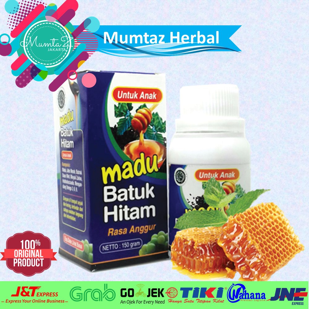 

[PROMO] Madu Batuk Hitam Anak Rasa Anggur Obat Batuk Anak 150gr