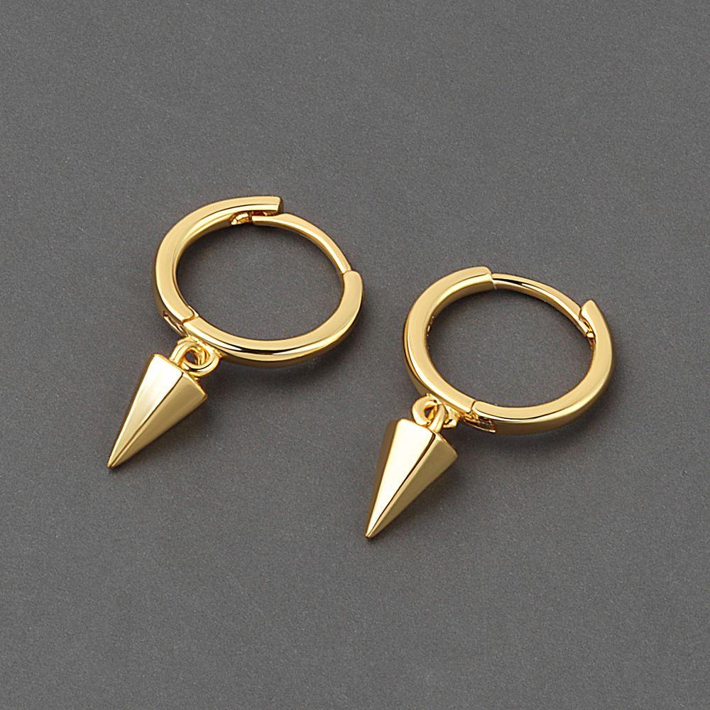 Agustinina Anting Hoop Punk Sederhana Kerucut Stud Earrings Pria Korea Fashion Perhiasan