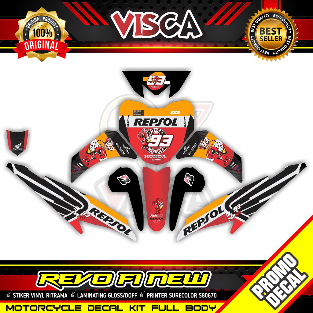 Decal Revo Fit Injeksi Full Body Stiker Revo Fit Injeksi Variasi Striping Revo Fit Injeksi Decal Hol