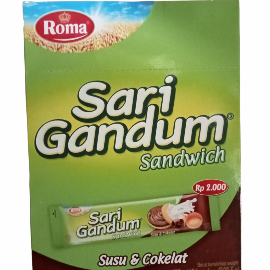 

Biskuit Sari Gandum Sandwich Box isi 12 pcs