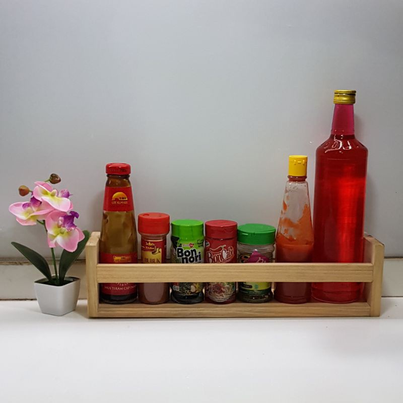 Jual Rak Bumbu kayu Ambalan Melayang Floting Shelf Serbaguna dari Kayu ...