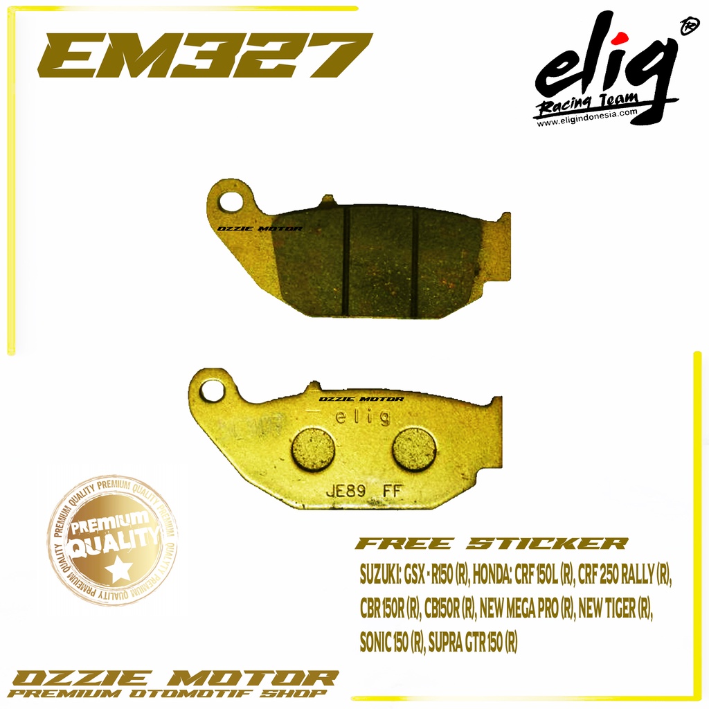 Kampas Rem Cakram ELIG EM327 SUZUKI: GSX - R150 (R), HONDA: CRF 150L