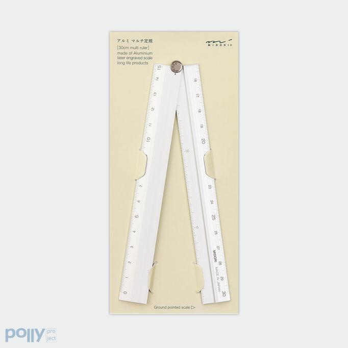 

MIDORI Foldable Ruler 30 cm - Silver