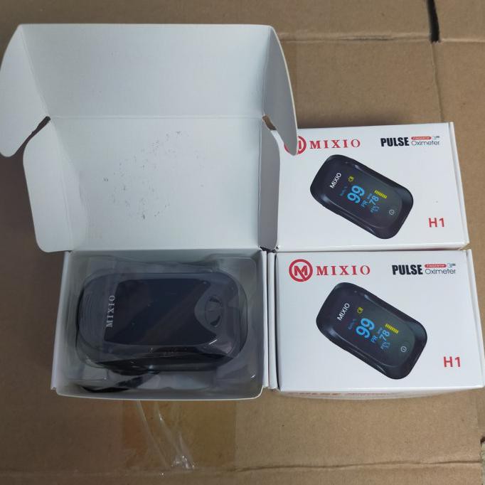 MIXIO H1 Fingertip Pulse Oximeter Alat Ukur Kadar Oksigen SpO2 - Hitam .