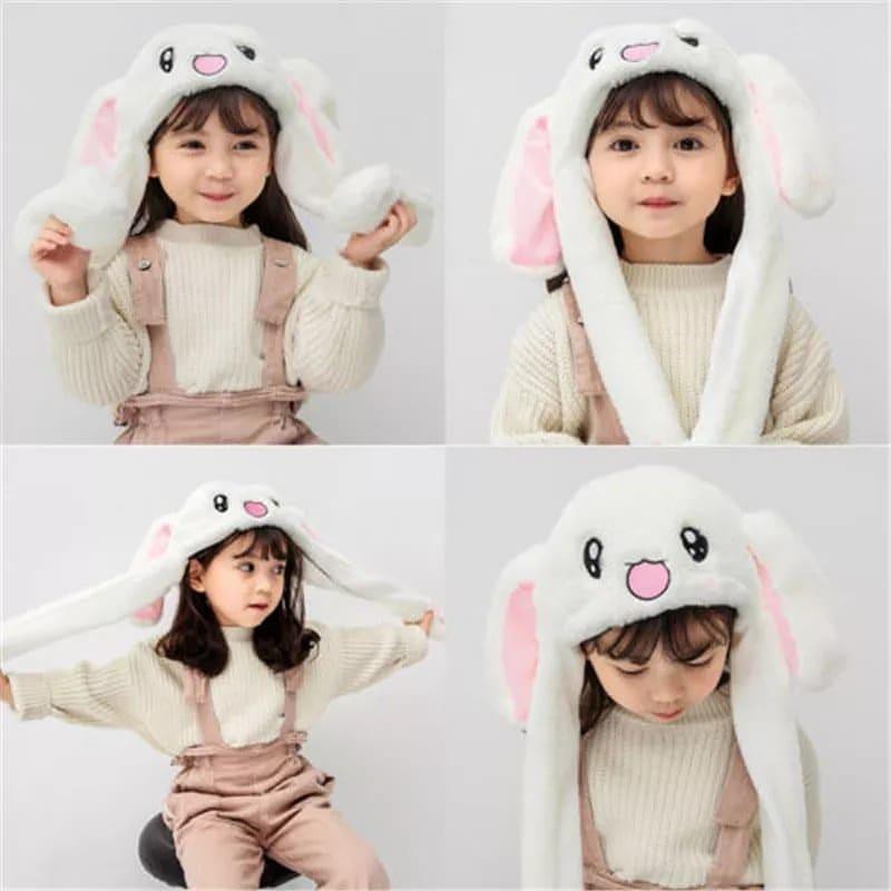 Topi Kelinci Bunny Hat Boneka Lucu Kelinci Menarik Bergerak Kartun Penutup Telinga / Pinch Hat