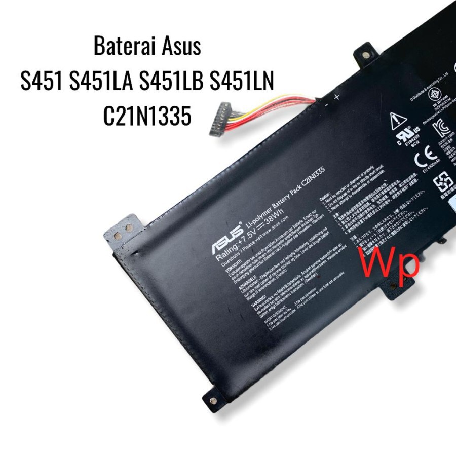 Baterai Batre Laptop Asus VivoBook S451 S451LA S451LB S451LN C21N1335