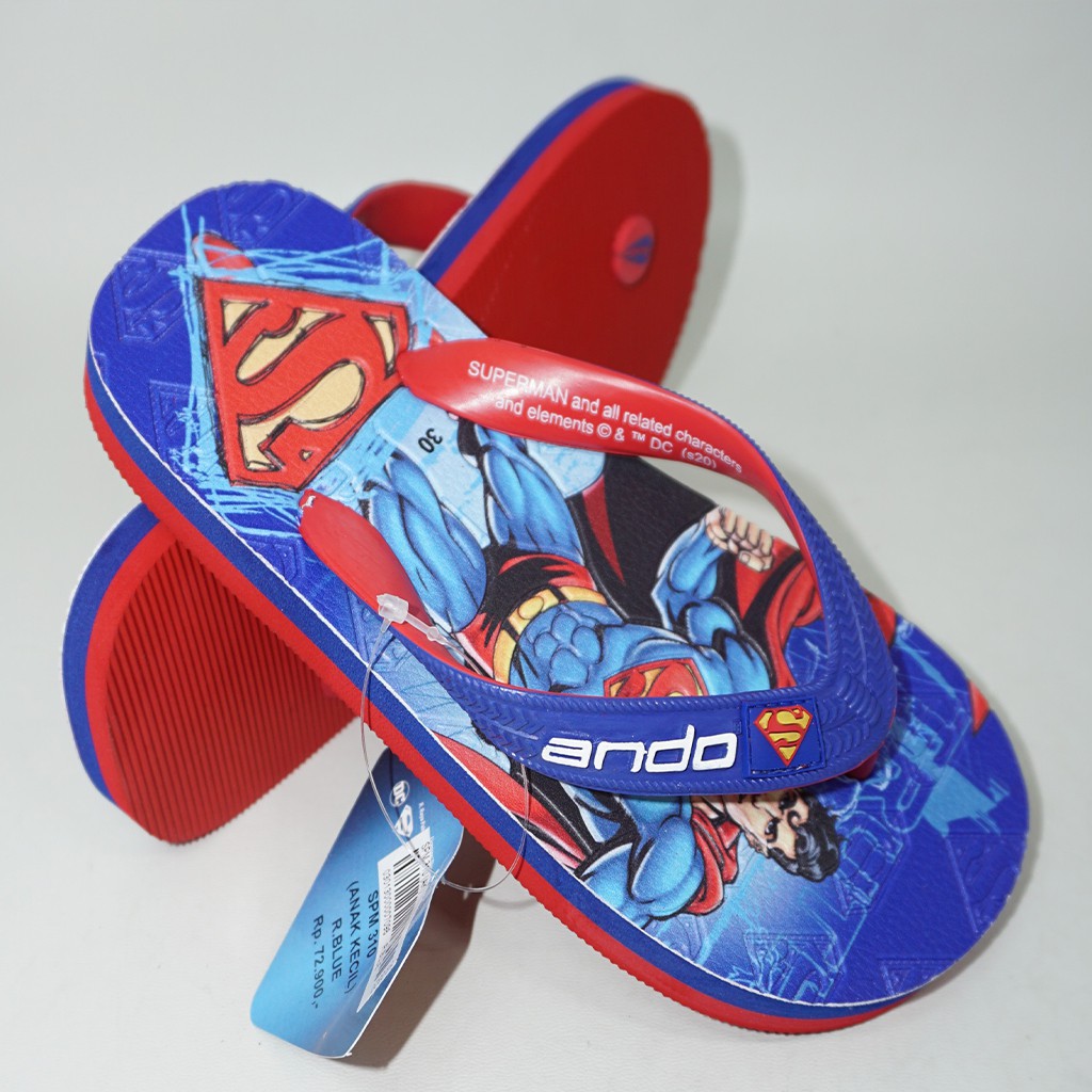 Sandal Jepit Anak Laki Laki Ando Original Superman 310 R.Blue Termurah