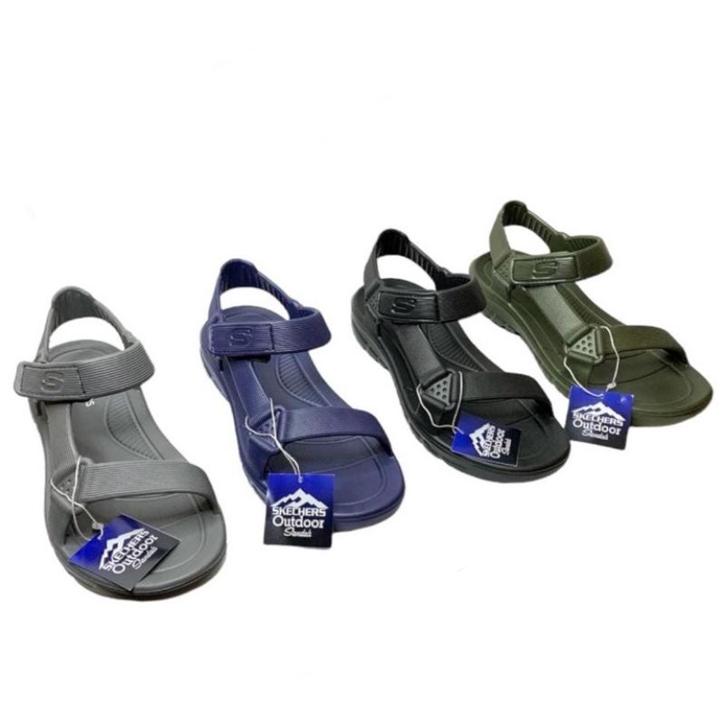 Sandal Gunung Pria Skechers Sendal Cowok Karet Ringan