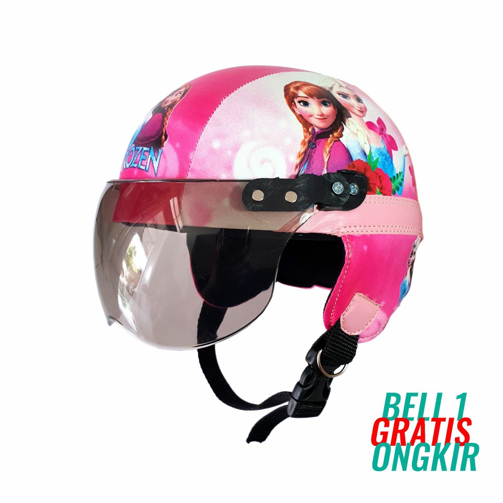 SPECIAL Helm  Anak  Retro Karakter Frozen  Shopee Indonesia