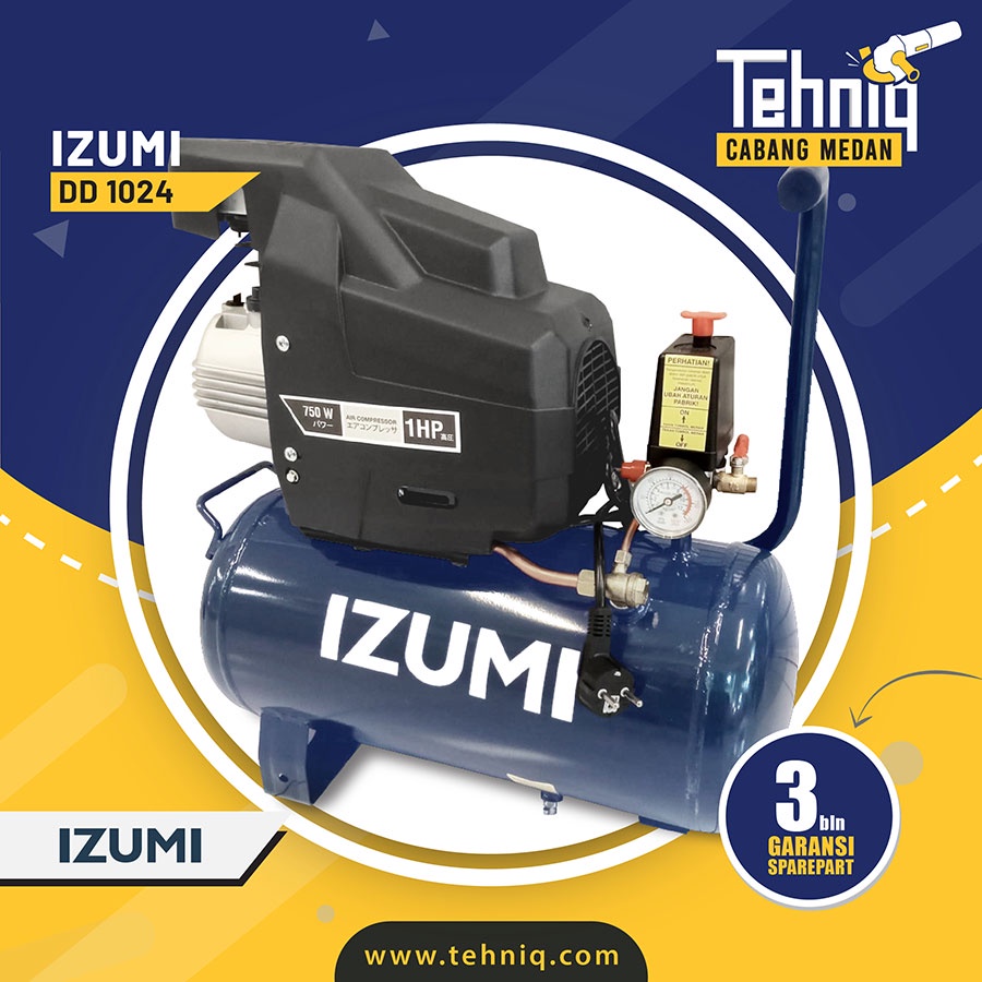 Jual Mesin Kompresor Angin Listrik IZUMI DD-1024 Direct Compressor 1 HP ...