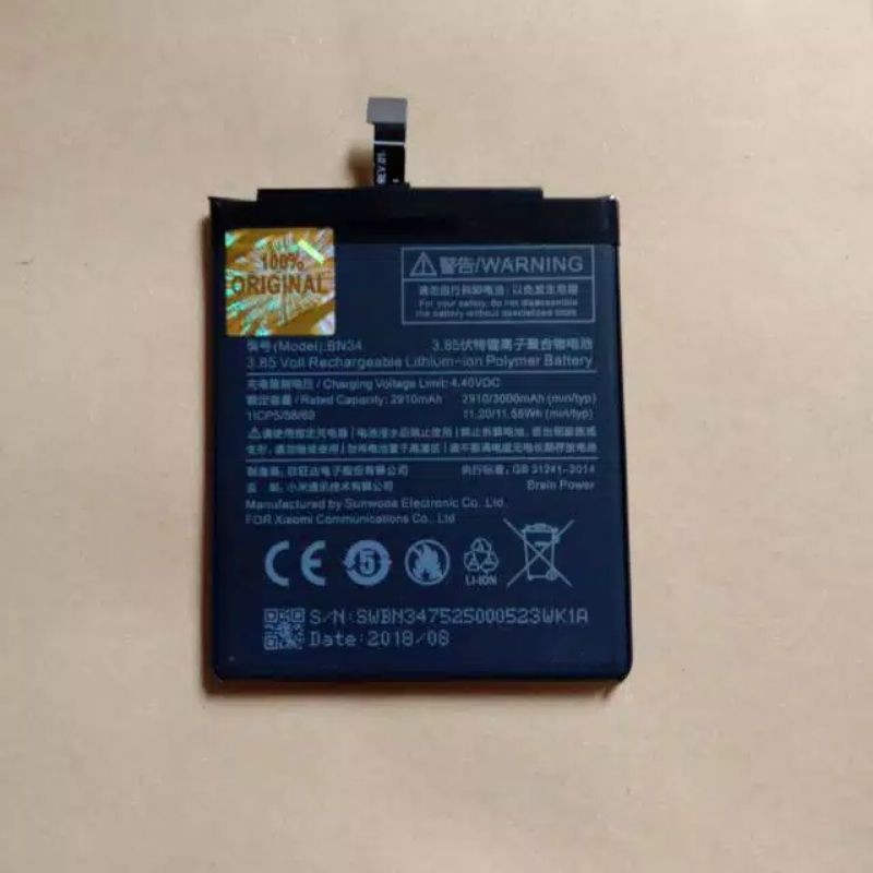 Batre baterai Xiaomi BN34 BN 34