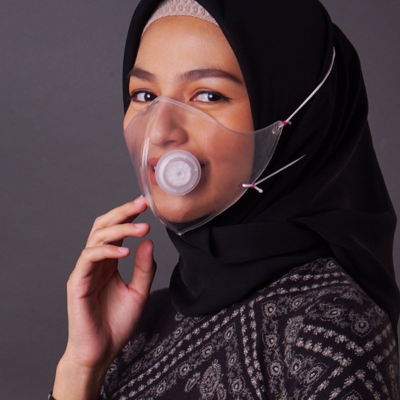 Headloop & Earloop Masker Transparan