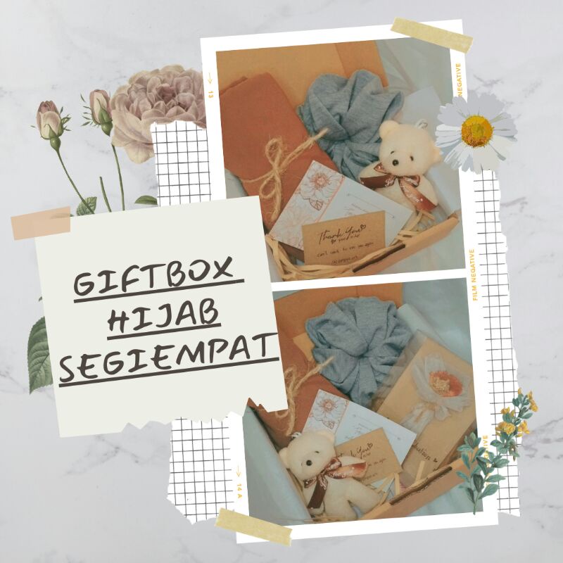 

Hampers | Gift | Box | Souvenir | Kado Hijab Segiempat Wisuda/Graduation, Anniversary, Ulang Tahun