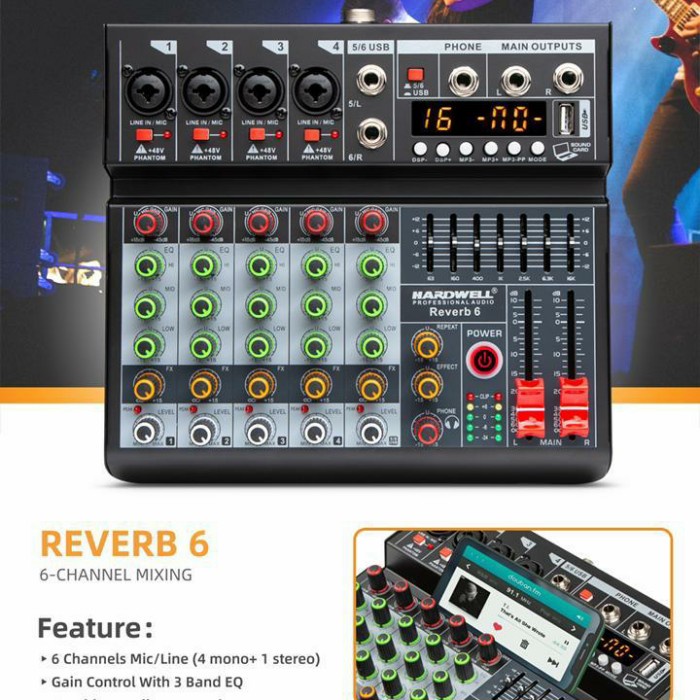 mixer audio hardwell reverb 6