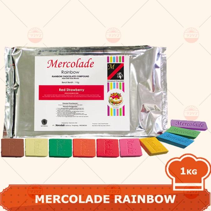 

COKLAT MERCOLADE RAINBOW CHOCOLATE COMPOUND 1KG TERLARIS TERPERCAYA ORIGINAL