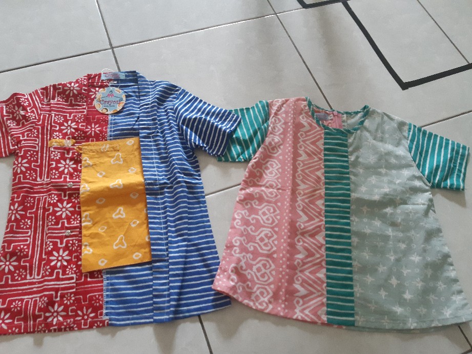 Crayon Kids Batik - Top Kutu Baru Cr-095 / Atasan Batik Anak Perempuan