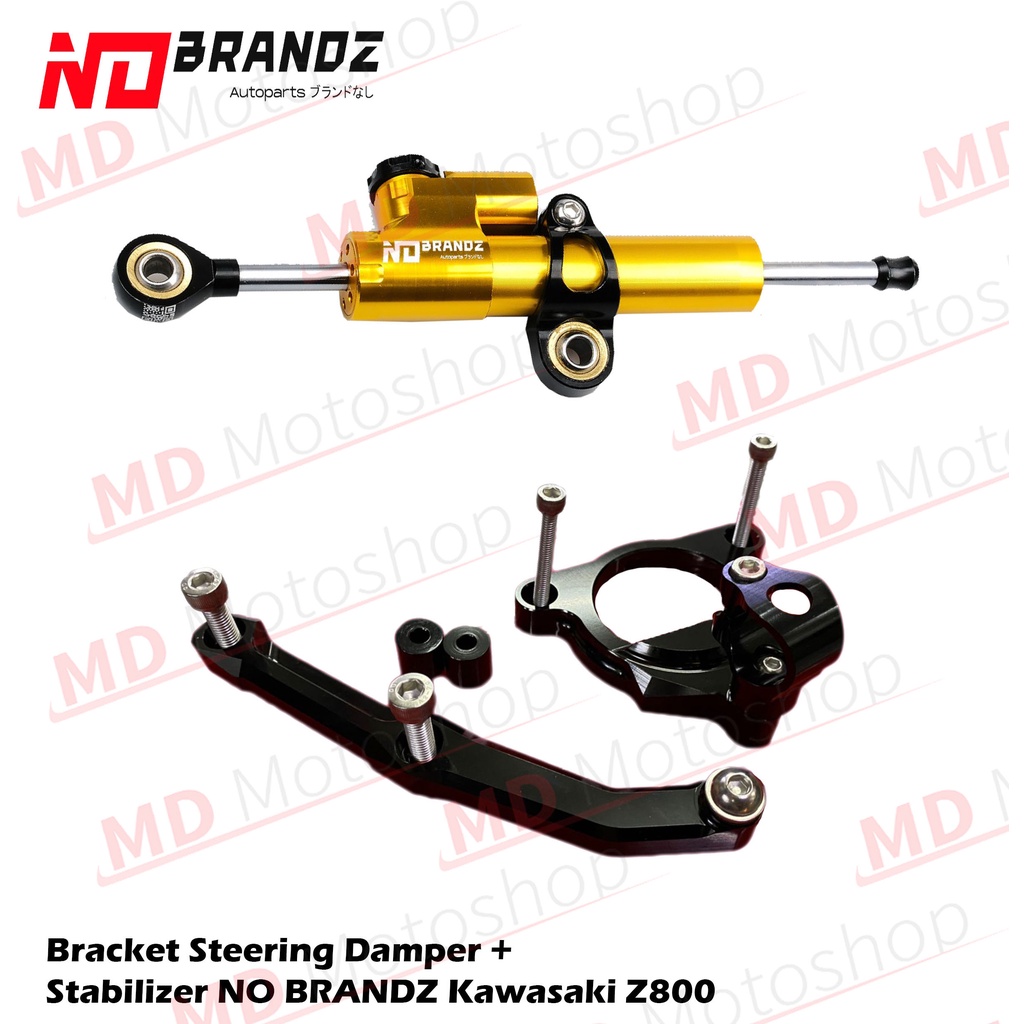 Breket + Stabilizer Steering Damper NO BRANDZ MT09 Z800 Z900 Z1000