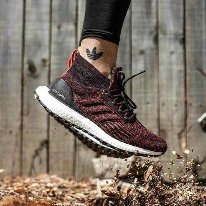 maroon and white adidas ultra boost