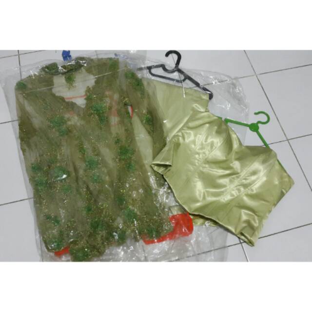 Kebaya Second warna Hijau Alpukat