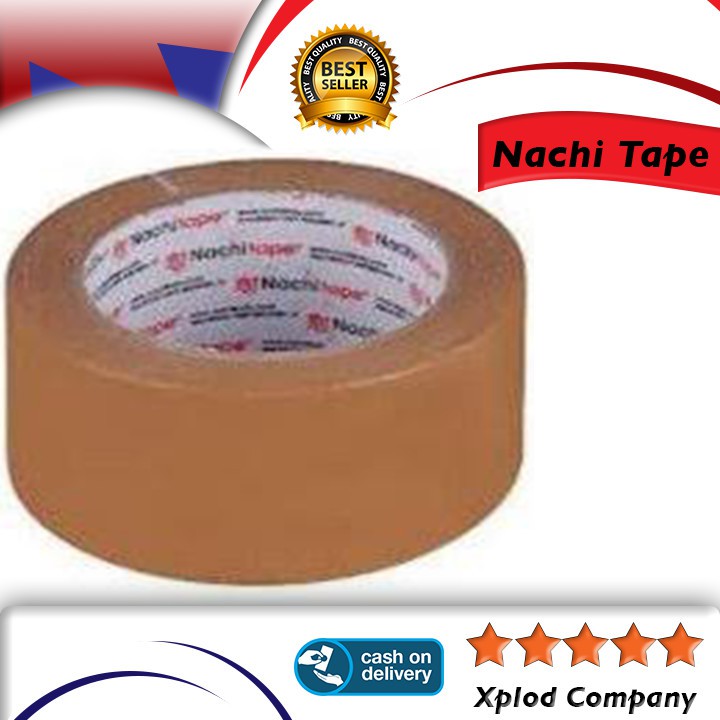 

Lakban Coklat Selotip Nachi Tape 2Inch 100 Yard Isolasi Warna Coklat OPP Nachi Besar