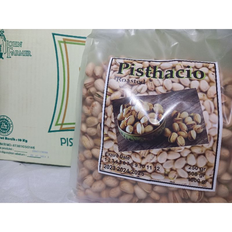 Kacang Pistachio John Farmer 1 Kg tanpa Pemutih Sintetis