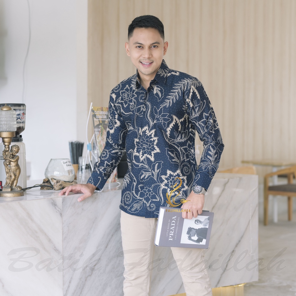 Kemeja Batik Pria Lengan Panjang Lapis Furing / Baju Batik Pria dewasa / Batik solo Original Moderen