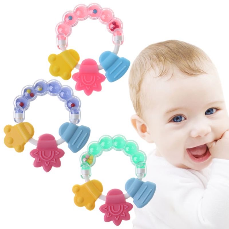 Mary Mainan Rattle Teether Bahan Silikon Untuk Bayi