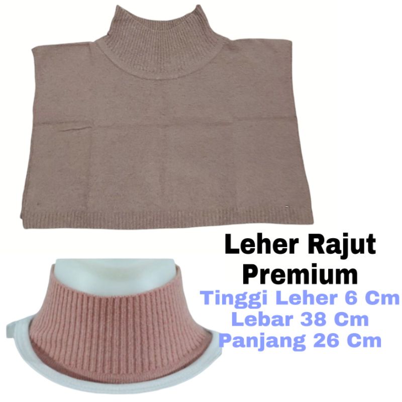 Manset Leher Rajut Penutup Dada Inner Leher Rajut Premium