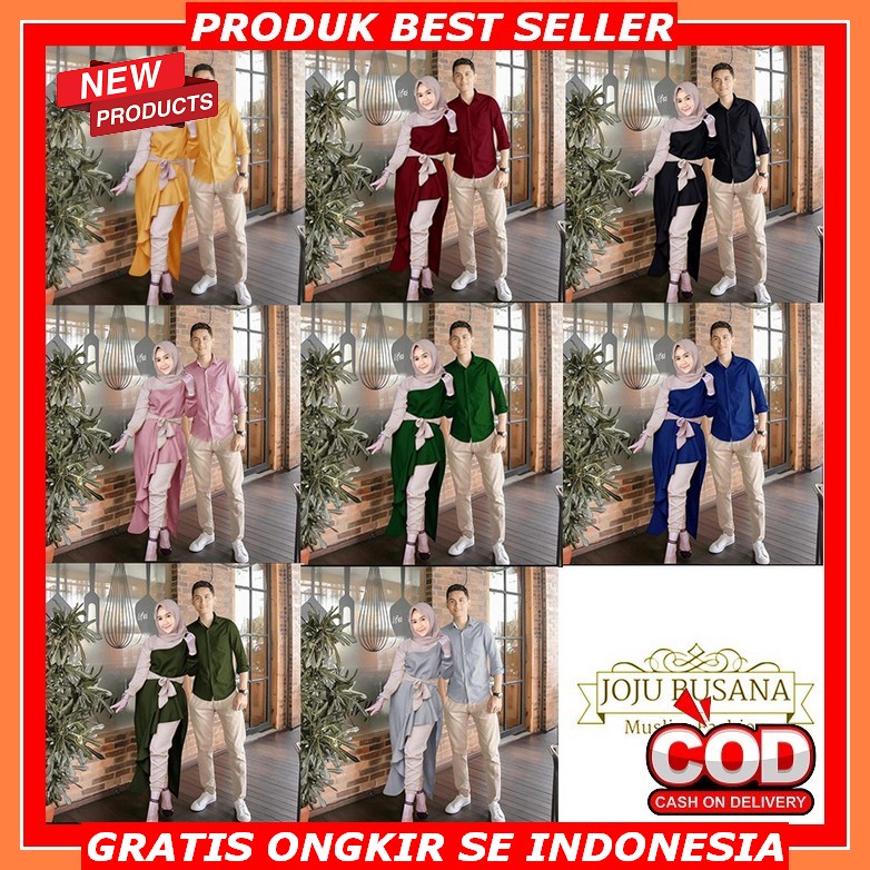 Gamis Couple Pasangan Jumbo Baju Gamis Couple Model Terbaru Termurah Baju Couple Pasangan Kekinian B