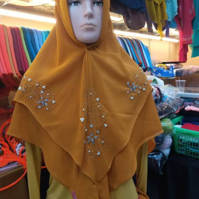 Hijab syar'i ceruty 2 layer pinguin