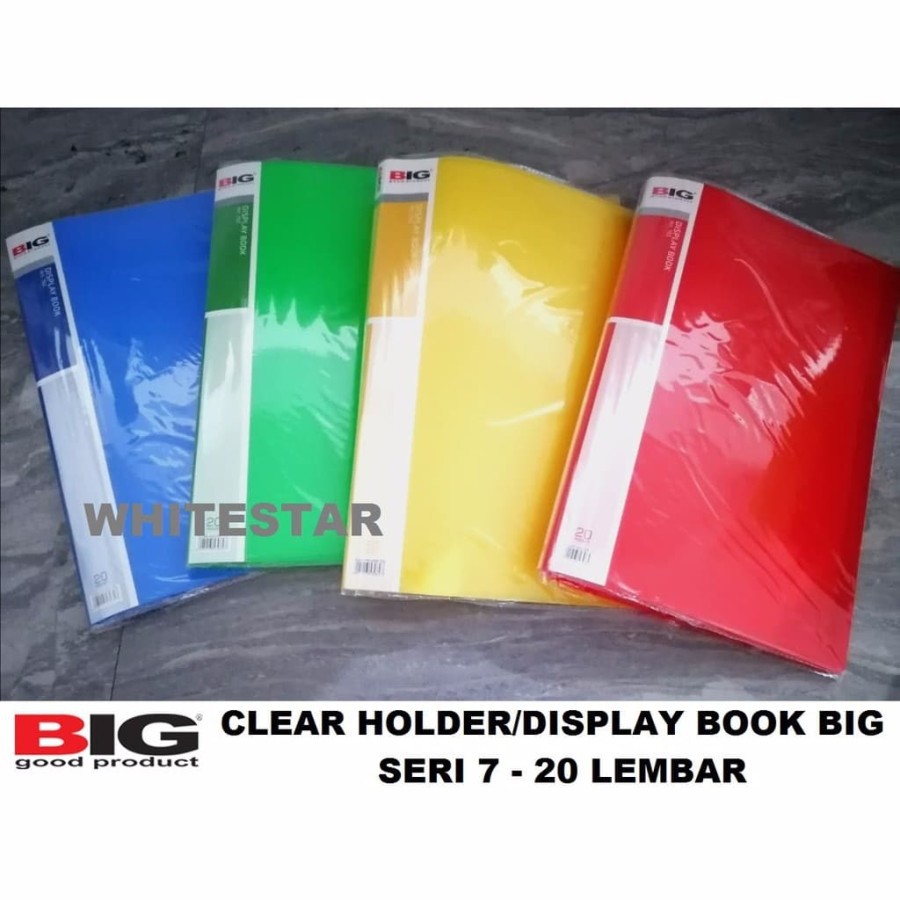 

CLEAR HOLDER/DISPLAY BOOK/DOCUMENT KEEPER FOLIO 20 POCKETS-BIG