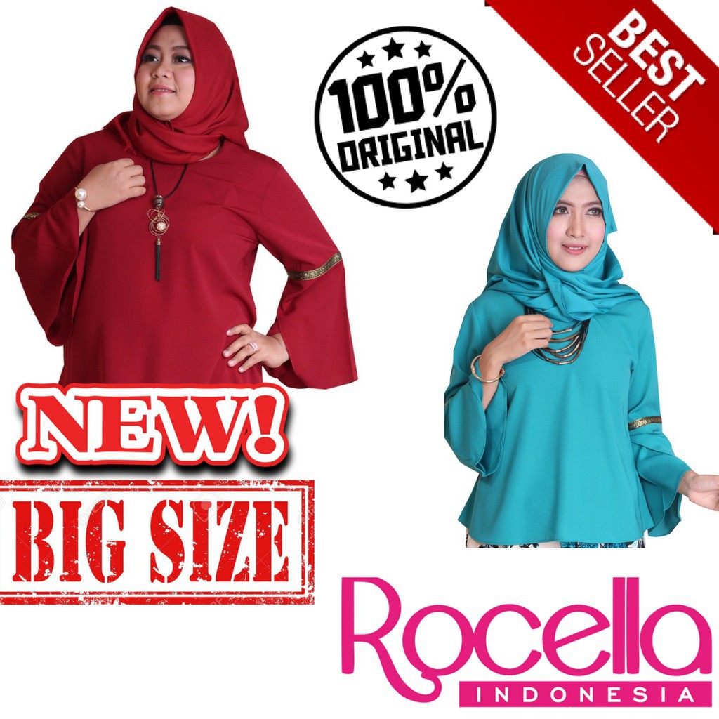 Rocella Blus Aluna  BLUS ALUNA JUMBO READY  , Blus Jumbo, Blus Big Size BEST SELLER 