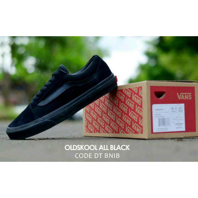SEPATU VANS OLDSKOOL FULL BLACK WAFFLE DT