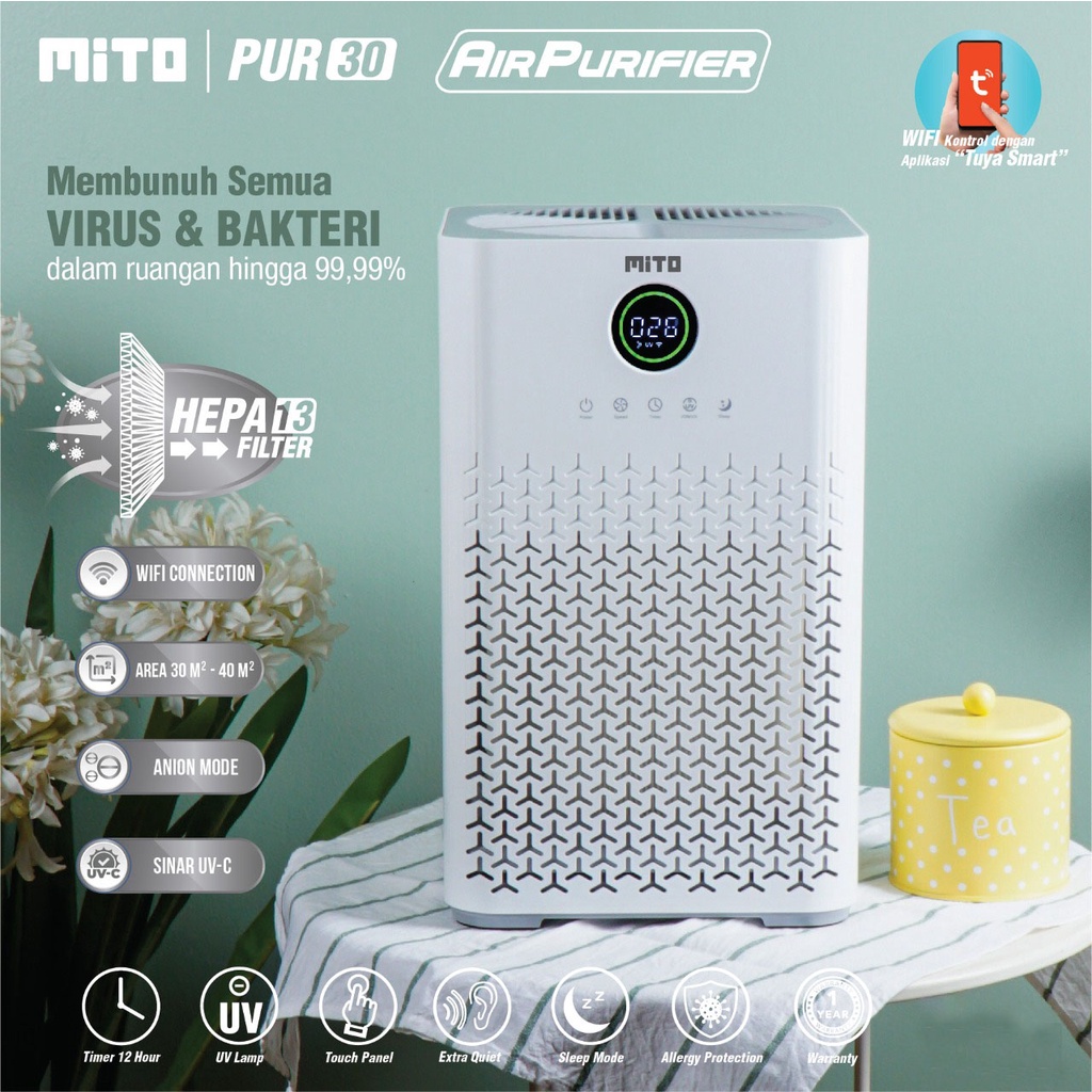 Mito Air Purifier PUR30 / Alat Penyaring Udara Mito PUR 30