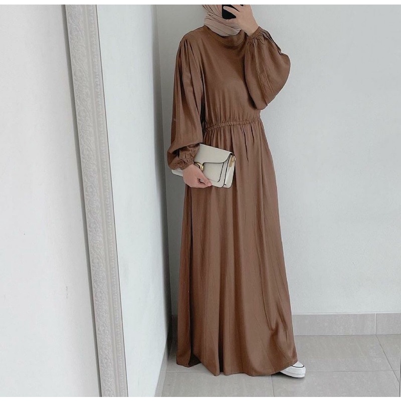 (MSB) GAMIS AZRENA REMPEL DAILY BUSUI BUMIL DRESS MOSCREPE