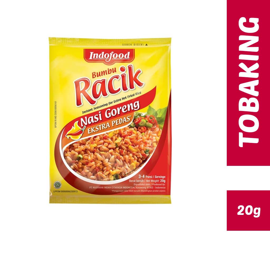 

Indofood racik nasi goreng extra pedas 20gr
