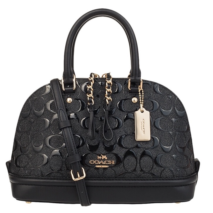 55450 COACH patent leather ladies shoulder bag cross-body bag handbag