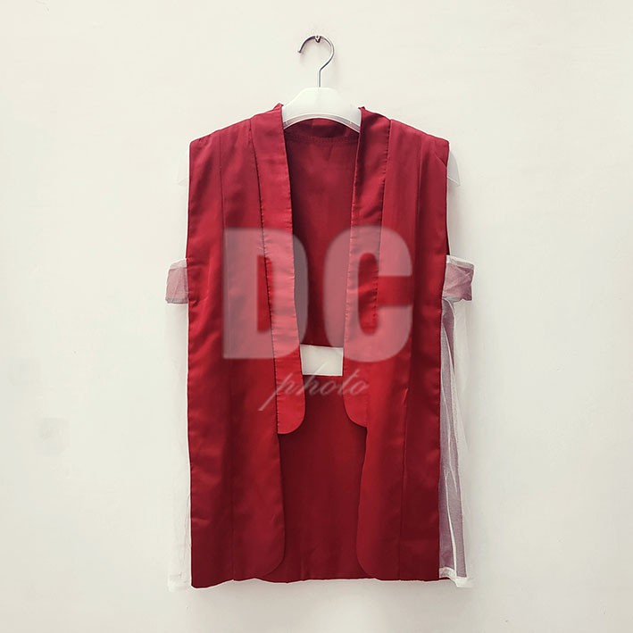 JCNY-098 || Atasan Wanita Rompi Blazer Luaran Casual Import Bangkok - Merah Maroon