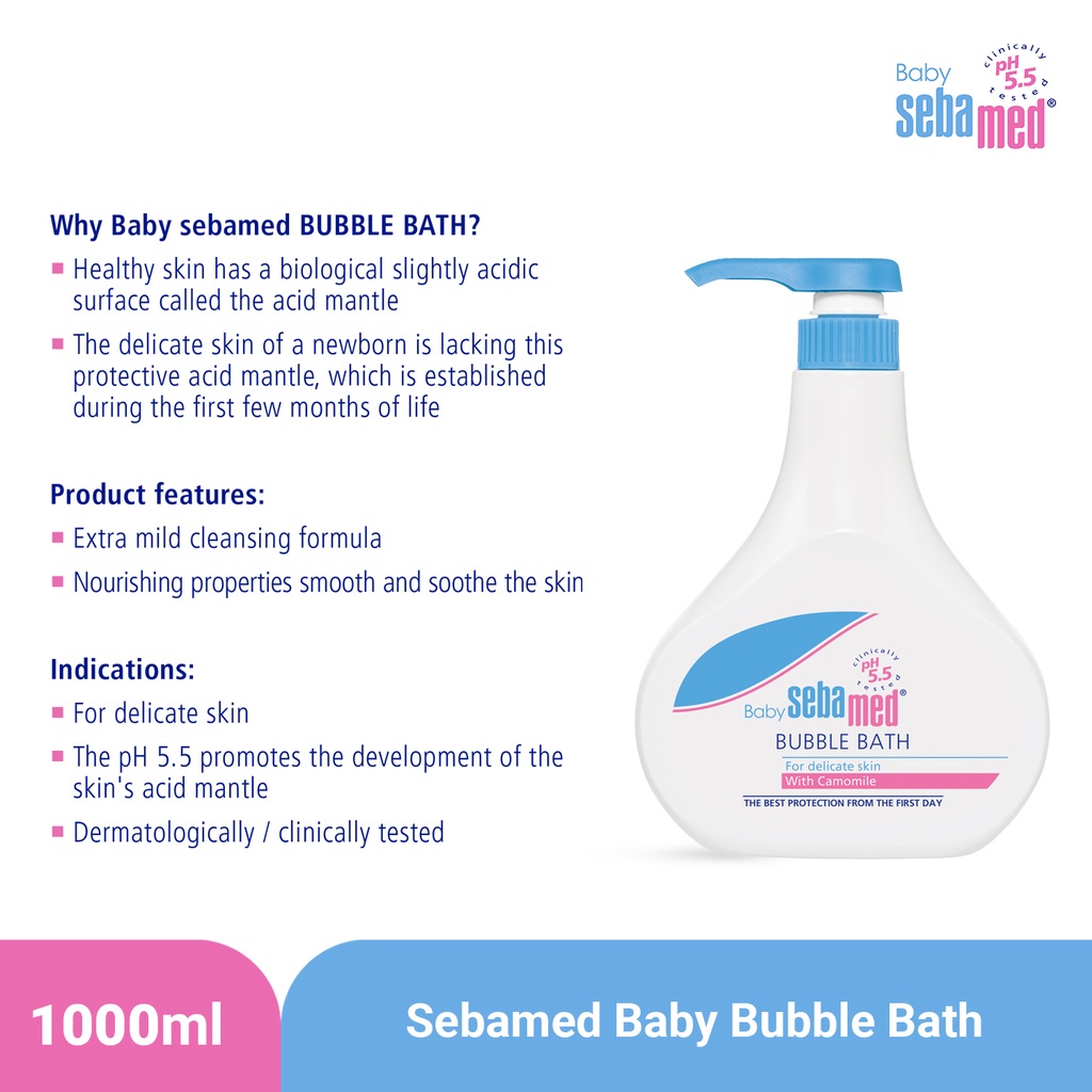 SEBAMED BABY BUBBLE BATH 1000ML