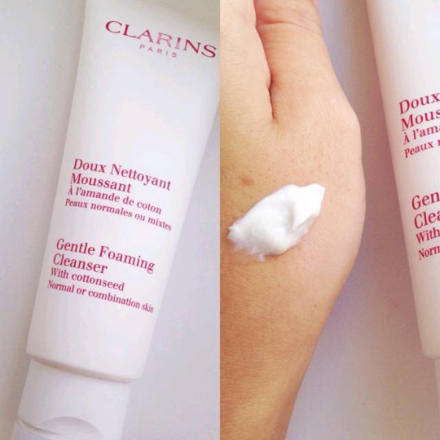 Clarins GENTLE foaming CLEANSER real size