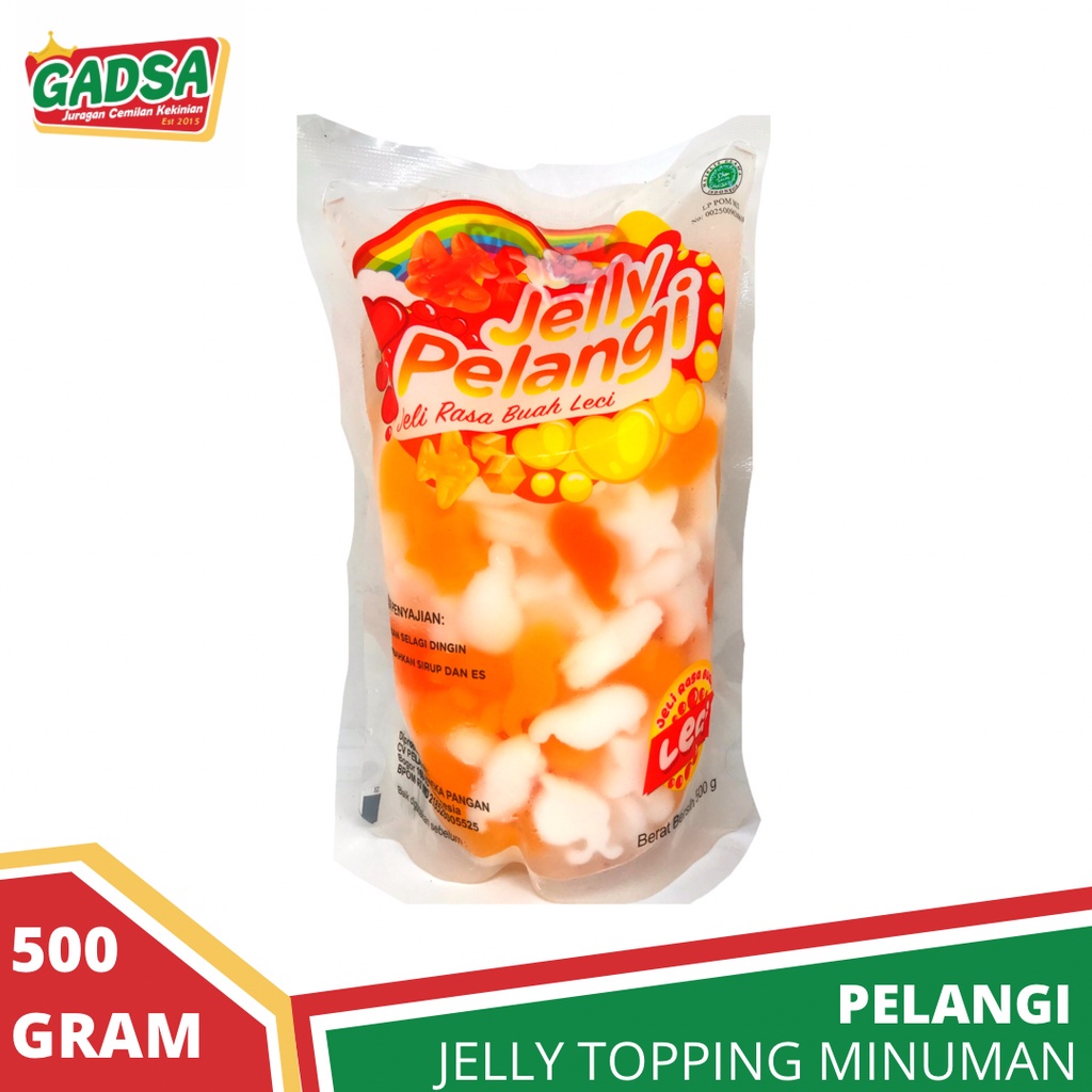 Rainbow Jelly Pelangi Topping Minuman Agar Agar Bentuk Lucu