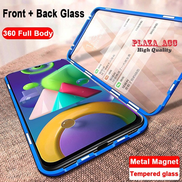 Dou Glass Case Samsung M21 - Casing Samsung M21 Case Cover Metal