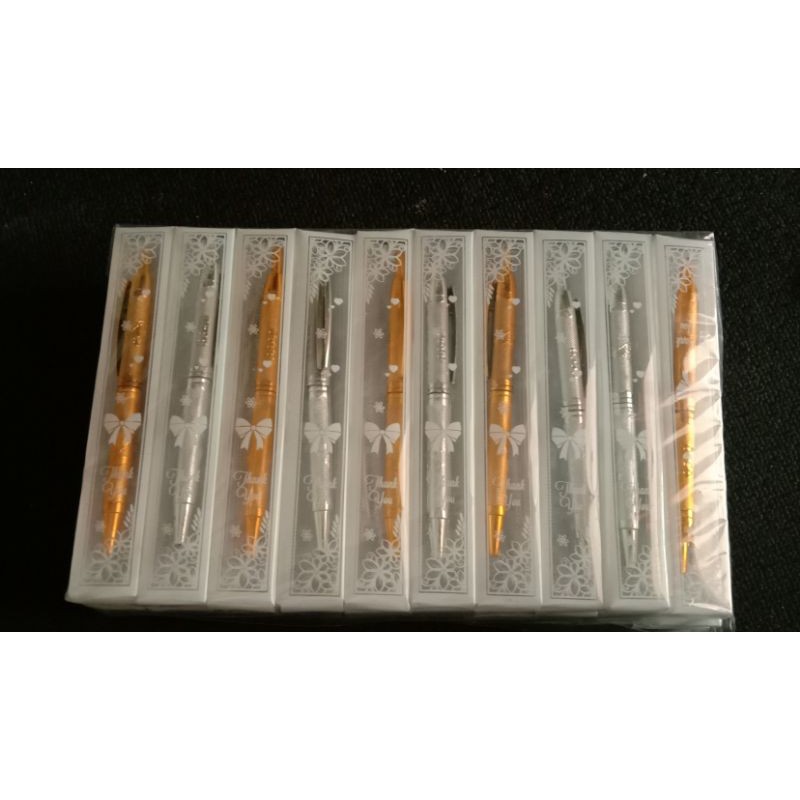 

suvenir pulpen emas perak isi 50pcs