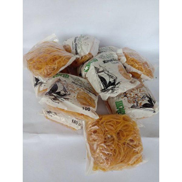 Karet Gelang Pentil 100 gram / Tali Karet Elastis Pentil