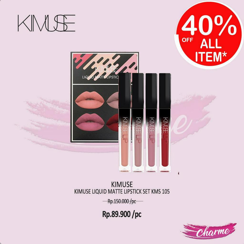 (READY &amp; ORI) Kimuse Liquid Matte Lipstick Set KMS105