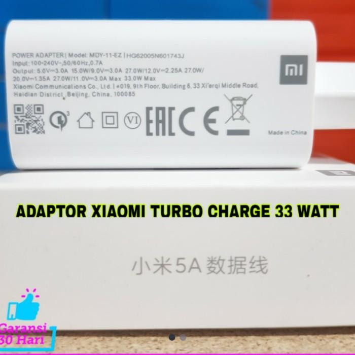 Uta | Adaptor Charger Turbo Xiaomi Note 9 Pro 33W Original 100%