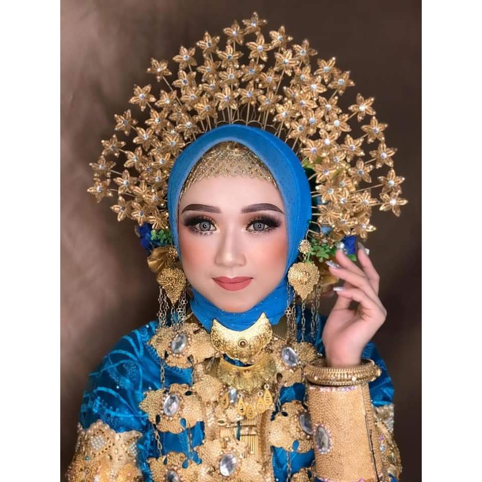 PASHMINA RAJUT GLITTER / TILE PESTA / PASHMINA RAJUT / PASHMINA / HIJAB RIAS PENGANTIN-BIRU TURKISH