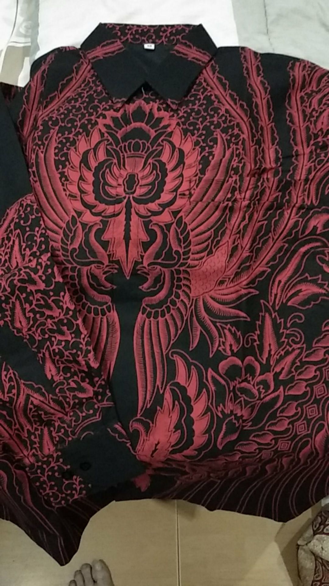 Manuk Peksi Merah Kemeja Batik Pria Full Furing Katun Primisima Batik Solo Batik Pria Eksklusif