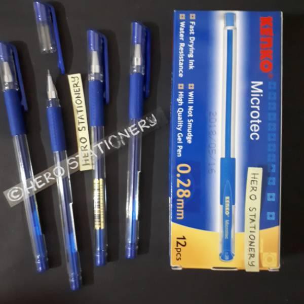

☛ EDISI TERBATAS!!> Pen gel kenko microtec 0.28 mm (tinta biru) .12 pcs .,.,