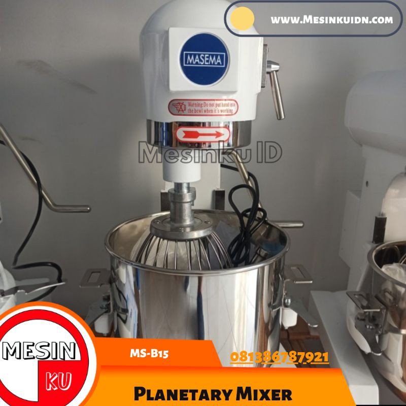 Planetary Mixer B-15 Masema Mesin Pengaduk Adonan Kue 15 Liter B15